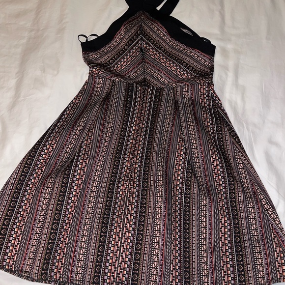 NEW BCBGENERATION Black Jacquard Fit & Flare Halter Dress - Picture 8 of 12
